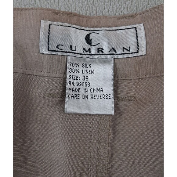 Cumran Men’s Silk Linen Shorts Size 36 Pleated Lightweight Dress Shorts - Picture 5 of 11